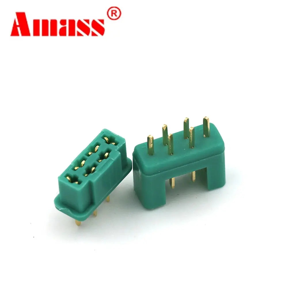 10Pairs Amass MPX Male Female 6-pin Plug Connector Gold Plating For RC Model Part Airplane Plane Drone Toys DIY Parts - Image #2