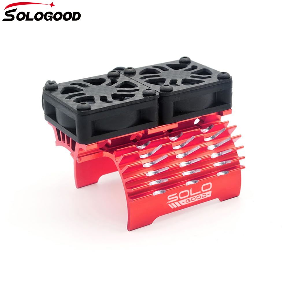 SoloGood RC Car Cooling Fans 40mm 27000rpm Motor Fan with Metal Heatsink for 1/8 RC Truck Diameter 40-42mm Brushless Motor