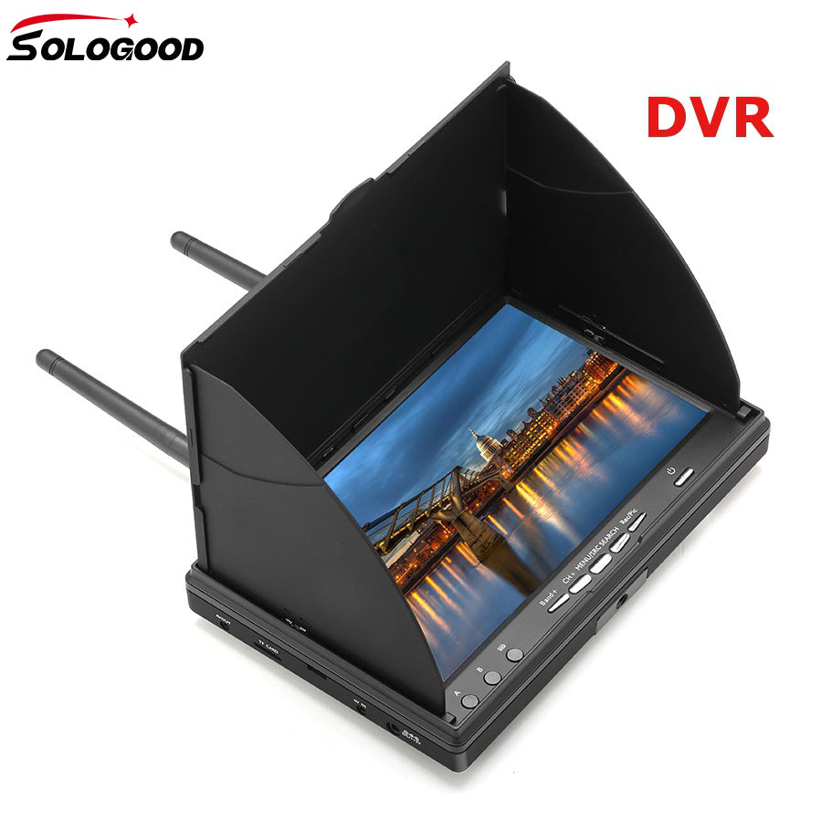 SoloGood LCD5802D 5802 5.8G 40CH 7 Inch Raceband FPV Monitor 800x480 With DVR Build-in Battery Video Screen