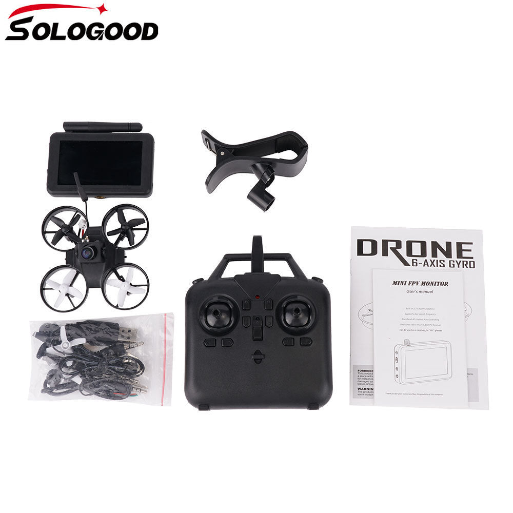 SoloGood RTF Micro FPV RC Racing Quadcopter Toys w/ 5.8G S2 800TVL 40CH Camera / 3Inch LCD Screen Auto Search Monitor Drone