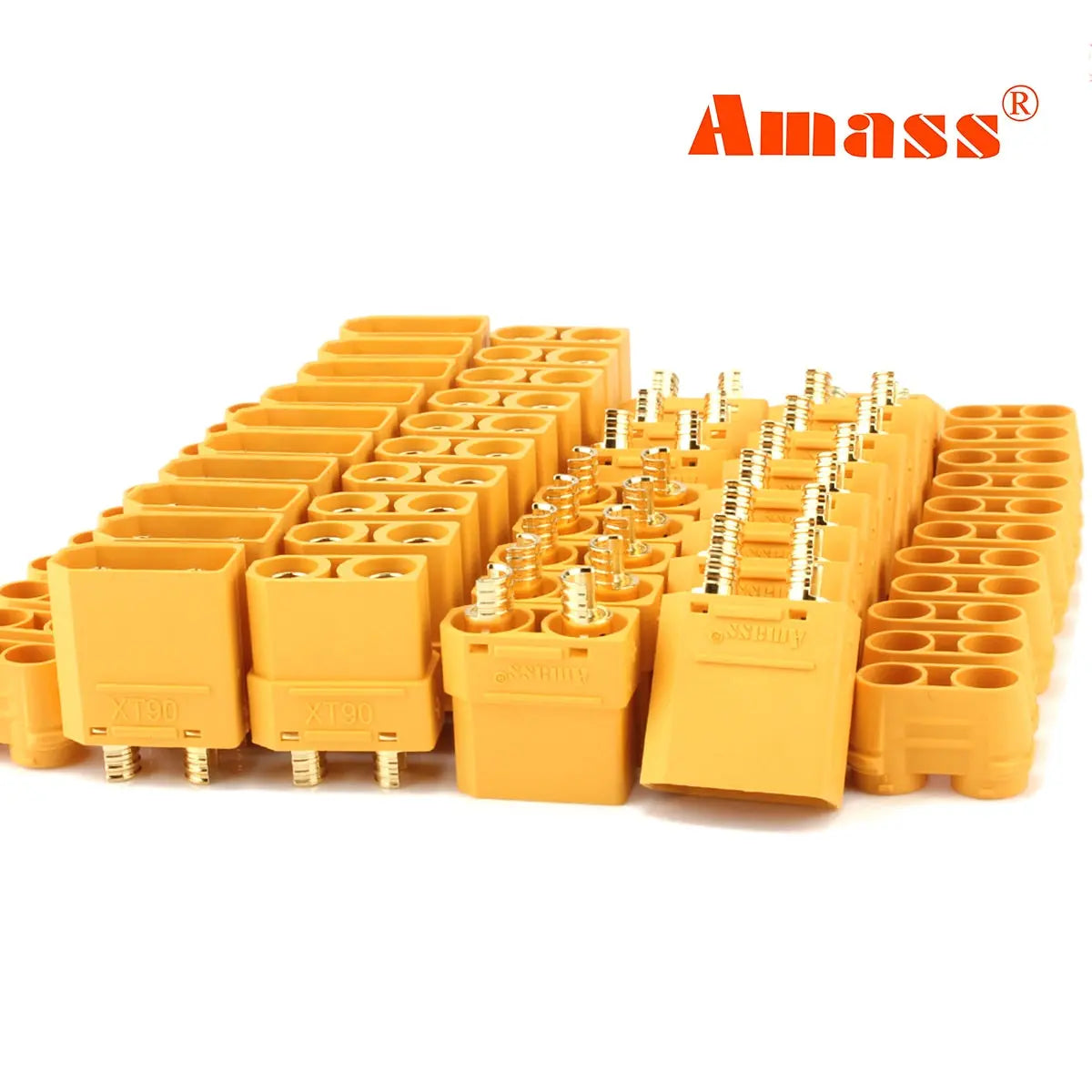 Amass 10 Pair XT90 Bullet Connectors Male Female Power Plugs Power RC LV Lipo Battery Motor - Image #1