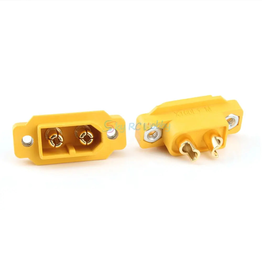 10Pcs Updated AMASS XT60E-M Mountable XT60 Male Plug Connector For Racing Models Multicopter Fixed Board DIY Spare Part - Image #2