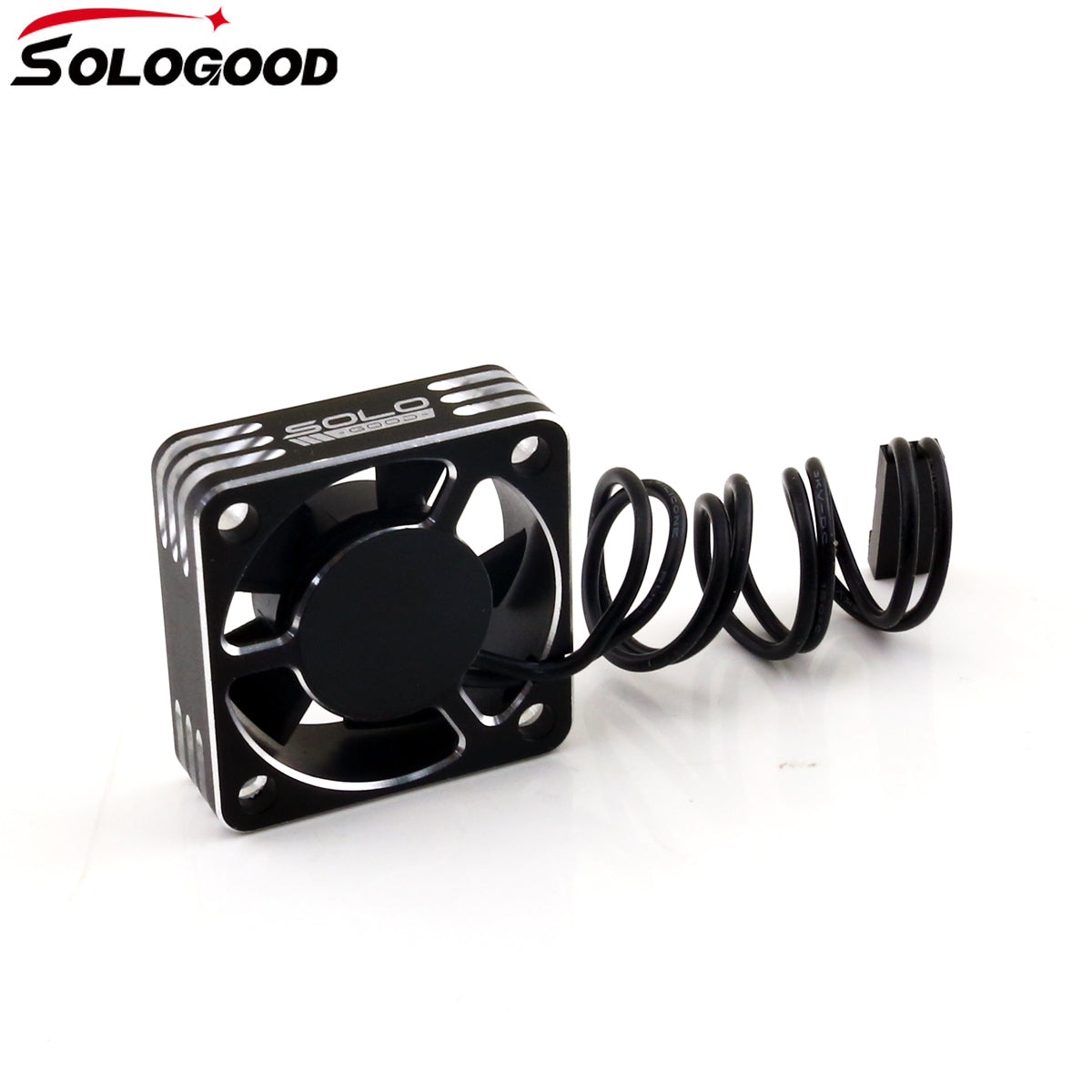 SoLoGood RC Car Motor Cooling Fan Heatsink 28000RPM Brushless ESC Cooling Fan for RC Car 1/8 1/10 540 550 Motor(Black Sliver)