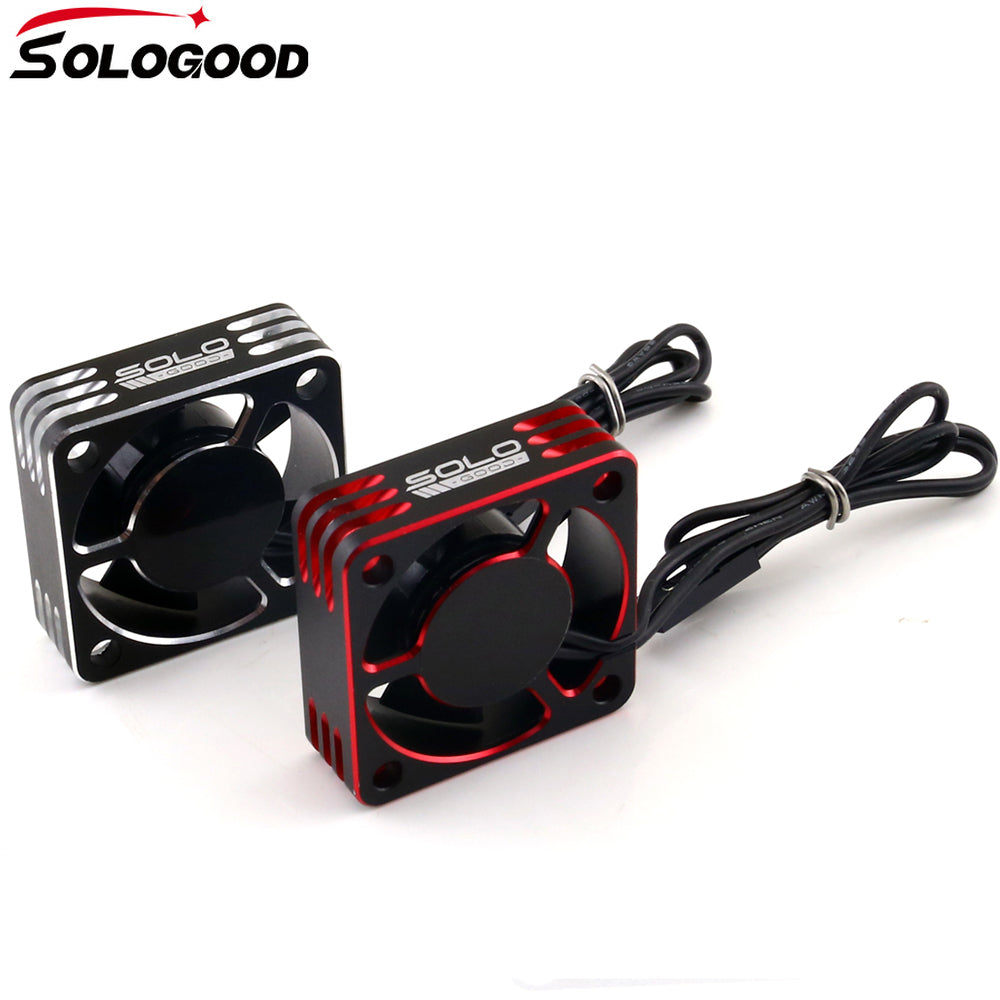 SoLoGood RC Car Motor Cooling Fan Heatsink 28000RPM Brushless ESC Cooling Fan for RC Car 1/8 1/10 540 550 Motor(Black Sliver)
