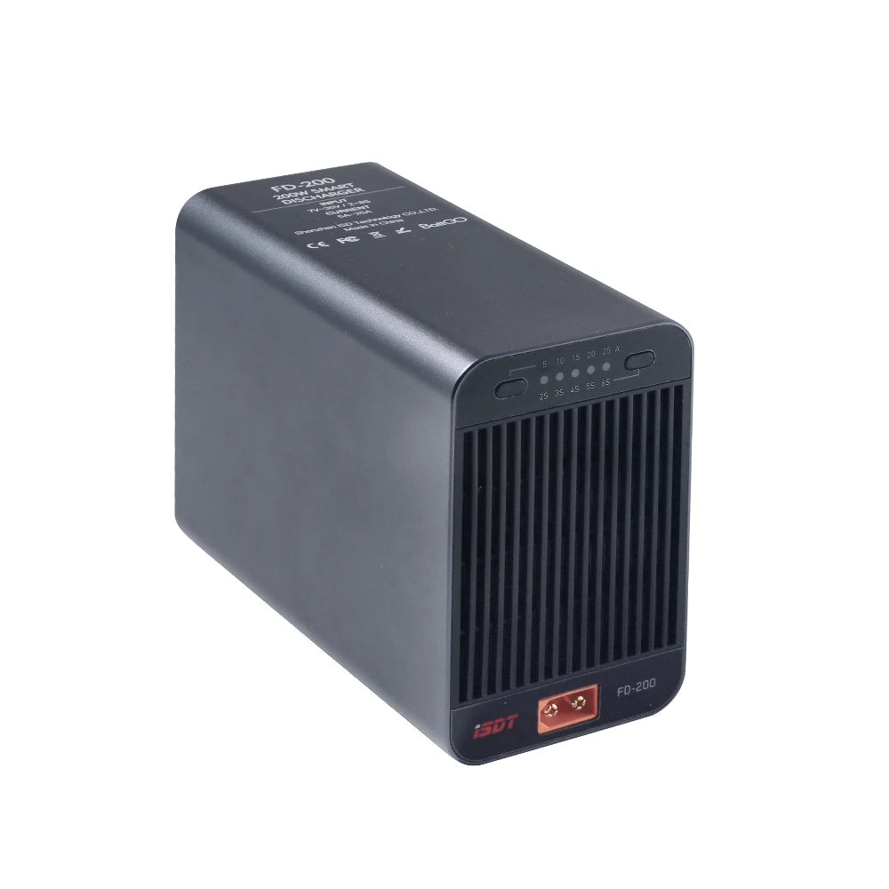ISDT FD200 200W Smart External Discharge Port Smart Discharger Fit 2s-8s Battery Current 5A 10A 15A 20A 25A