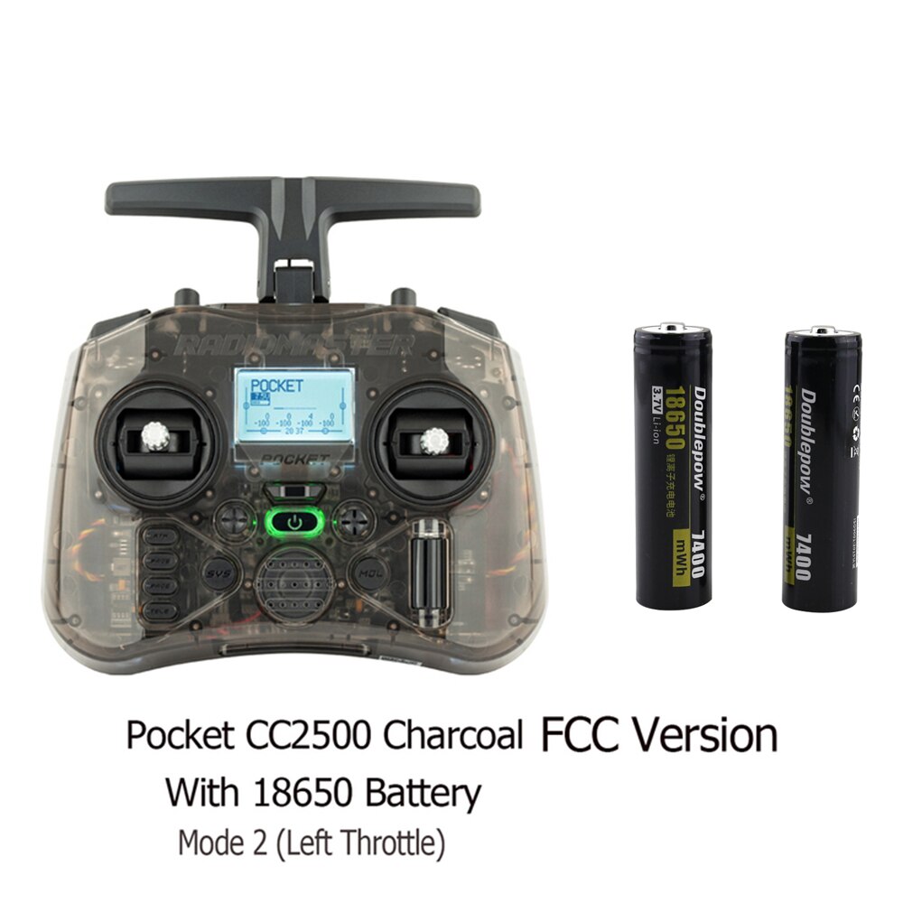 Radiomaster Pocket FCC Version Hall Gimbal Transmitter Remote Control Portable Lightweight Built In LED Light Foldable Antenna