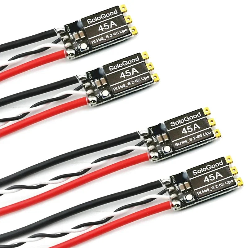 SoloGood 45A Brushless ESC 2-6S Lipo BLHeli_S Electronic Speed Controller 45A Support D-Shot 150/300/600