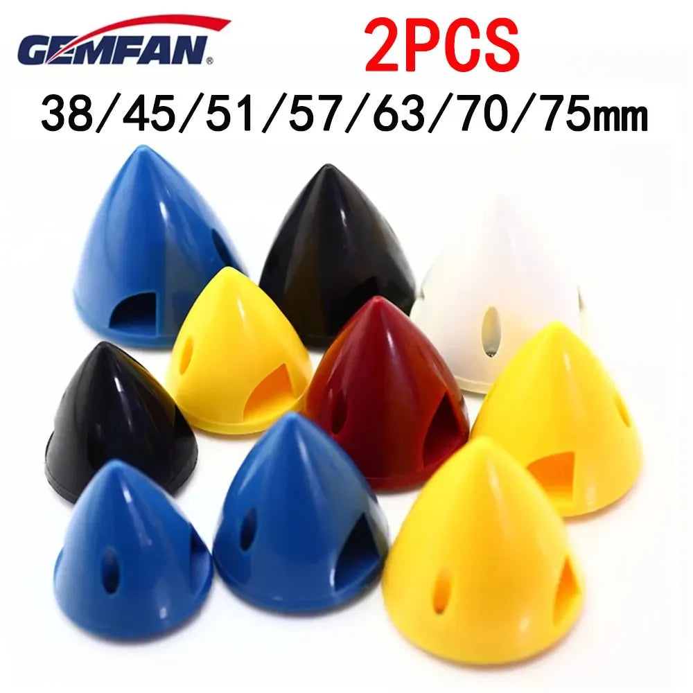 2PCS GEMFAN Nylon RC Plane Prop Propeller Spinner 2-Blades 38mm/45mm/51mm/57mm/63mm/70mm/75mm Adjust The Airflow