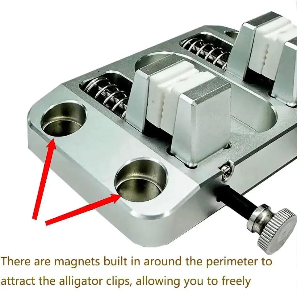 Welding Wire Fixture Welding Table Clamp Soldering with Strong Magnetic Base Flexible Arms PCB Holder