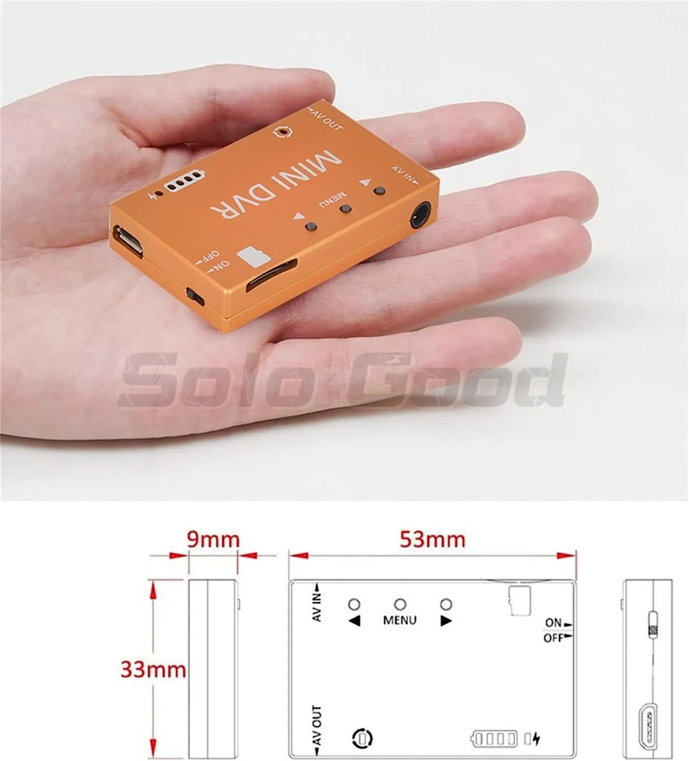 Mini FPV DVR Module 5.8Ghz FPV Goggles NTSC/PAL Switchable Built-in Battery Video Audio FPV Recorder for FPV Racing Drone