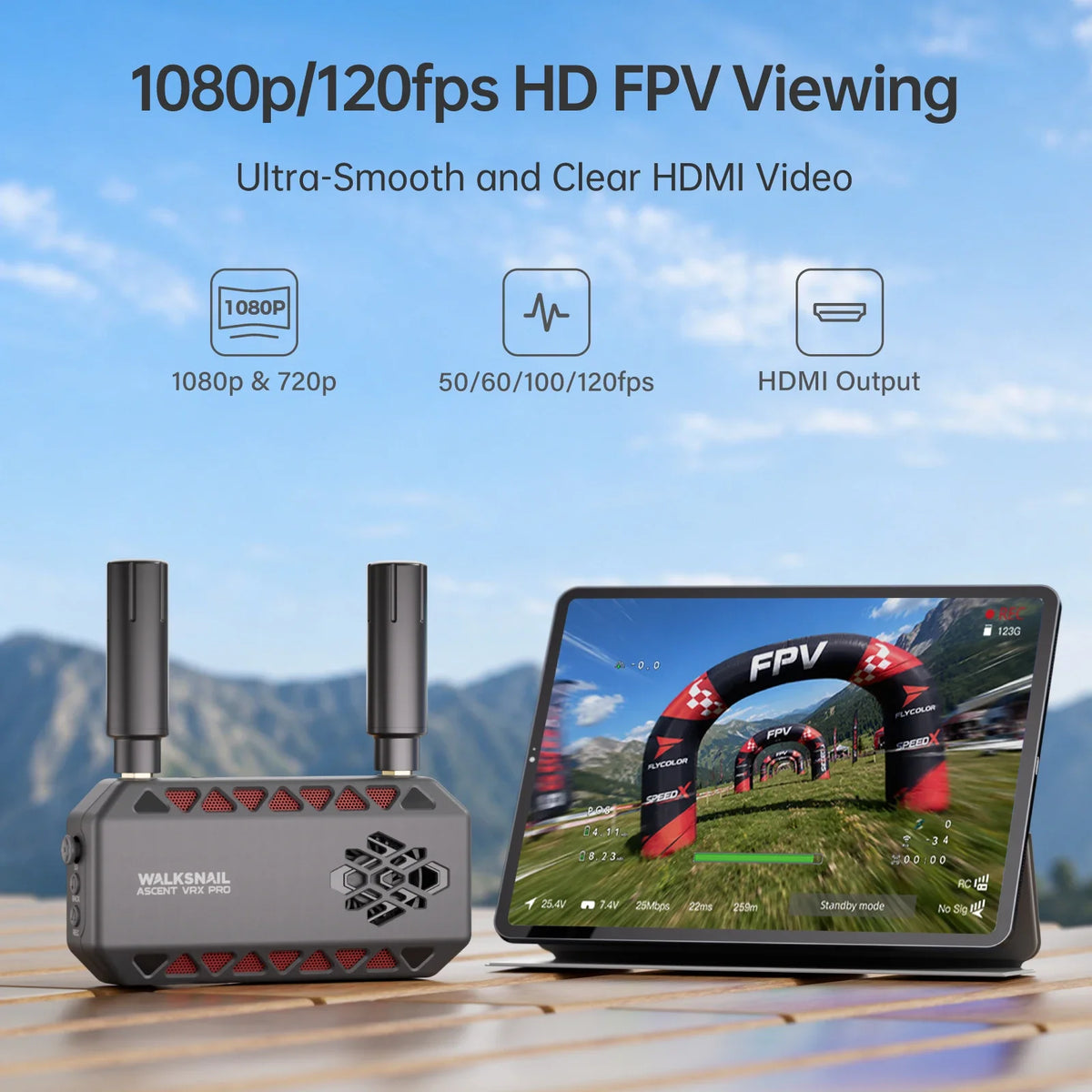 Caddx Walksnail Ascent VRX Pro Receiver Supports All FPV Goggles and Displays with HDMI Input