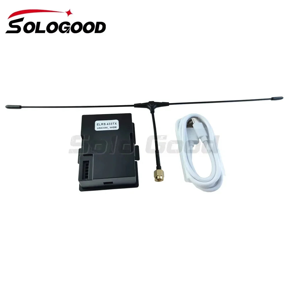 SoloGood ExpressLRS 433 1000mW TX Module 370-500MHz RF Freq ESP32+SX1276+TCXO for RC Racing Drone