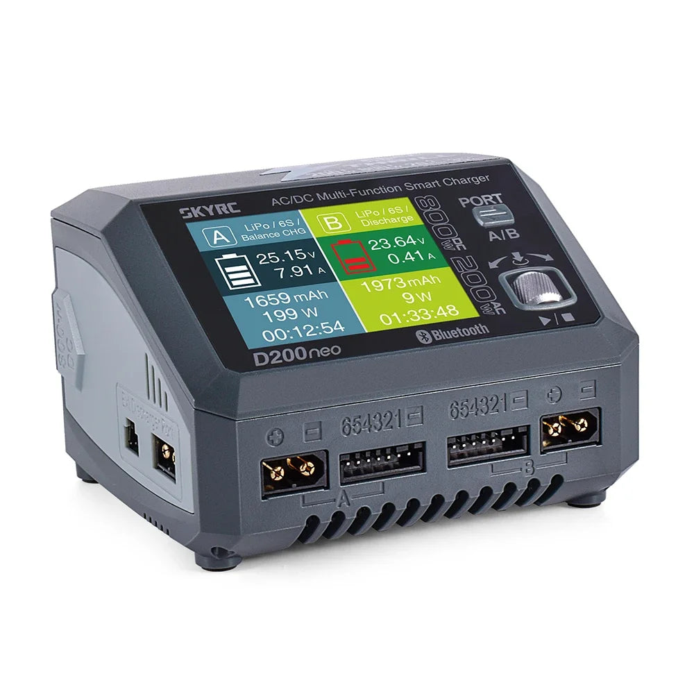 SkyRC D200neo Charger 800w Lipo Battery Balance Charger BD350 Discharger AC/DC Multi-Function Smart Charger