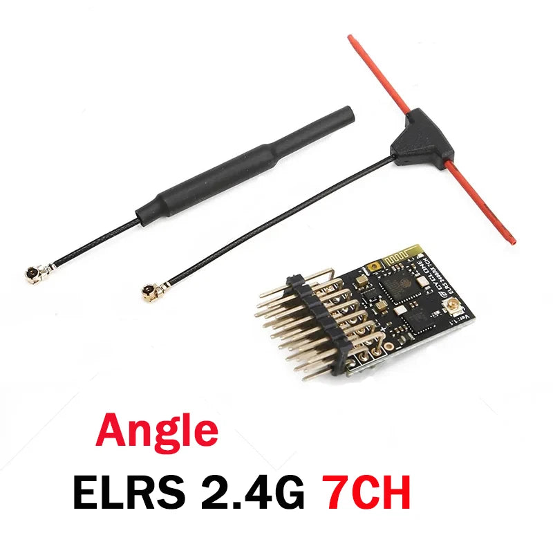 SoloGood CYCLONE ELRS 2.4G PWM 6CH / 7CH CRSF Receiver Support ELRS 3.2 PWM/CRSF Protocol Copper Pipe Antenna For RC FPV Drone