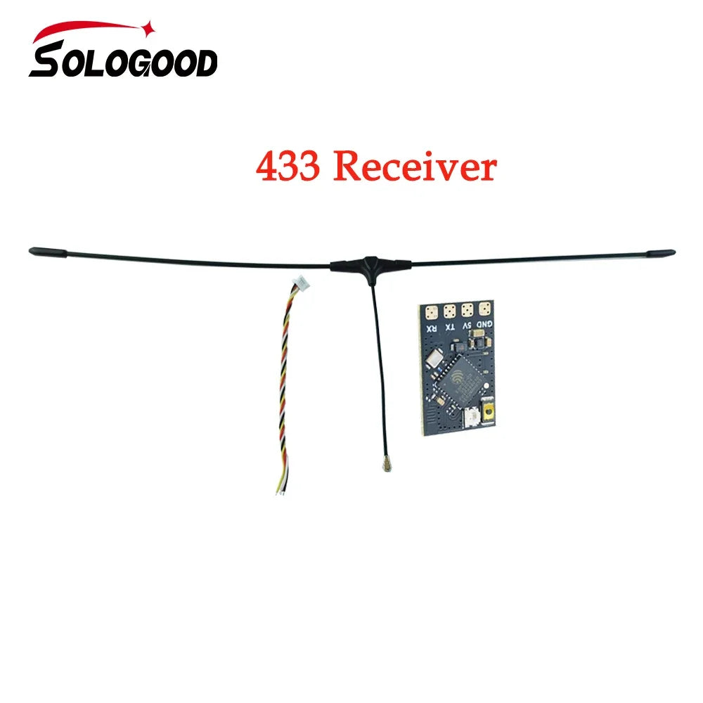 SoloGood ExpressLRS 433 1000mW TX Module 370-500MHz RF Freq ESP32+SX1276+TCXO for RC Racing Drone