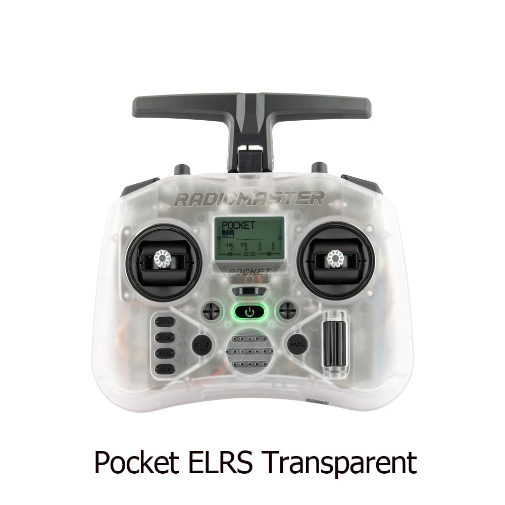 Radiomaster Pocket FCC Version Hall Gimbal Transmitter Remote Control Portable Lightweight Built In LED Light Foldable Antenna