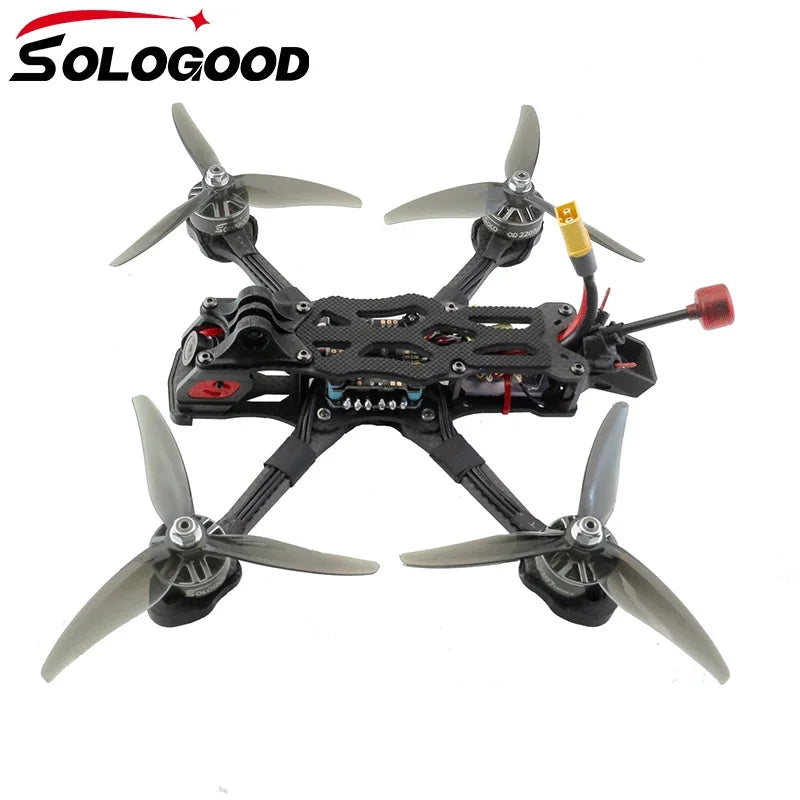 SoloGood APEX EVO 5inch FPV Drone 2207 1950KV Brushless Motor F405 55A Stack 5.8G 1.6W VTX RunCam Phoenix2 SPV3 1500TVL Camera