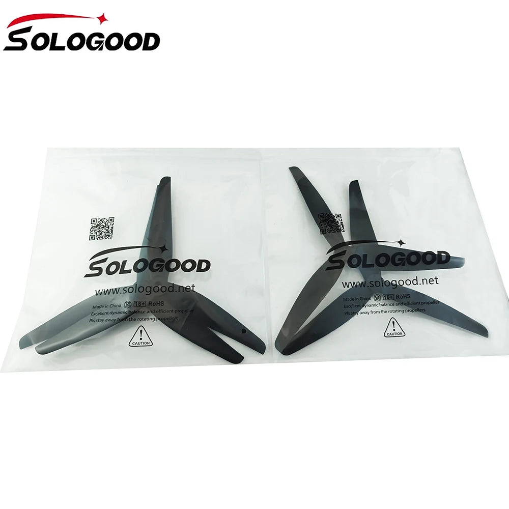 2Pairs(2CW+2CCW) SoloGood 1050 10X5X3 3-Blade Glass Fiber Nylon Propeller for Multirotor 10" FPV Cinelifter MarcoQuad