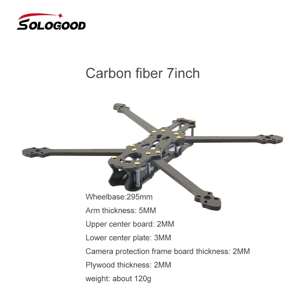 SoloGood Mark4 7inch FPV Dron Frame FLASHHOBBY A2807 SoloGood 2807 1300KV Motor SoloGood F405 55A Stack