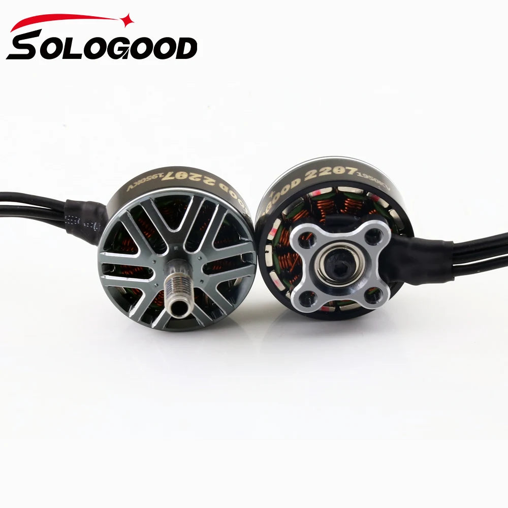 SoloGood 2207 1950KV 2550KV 2-6S Lipo Unibell Brushless Motor 12N14P 5mm Shaft Compatible 5 Inch Propeller for FPV Racing Drone