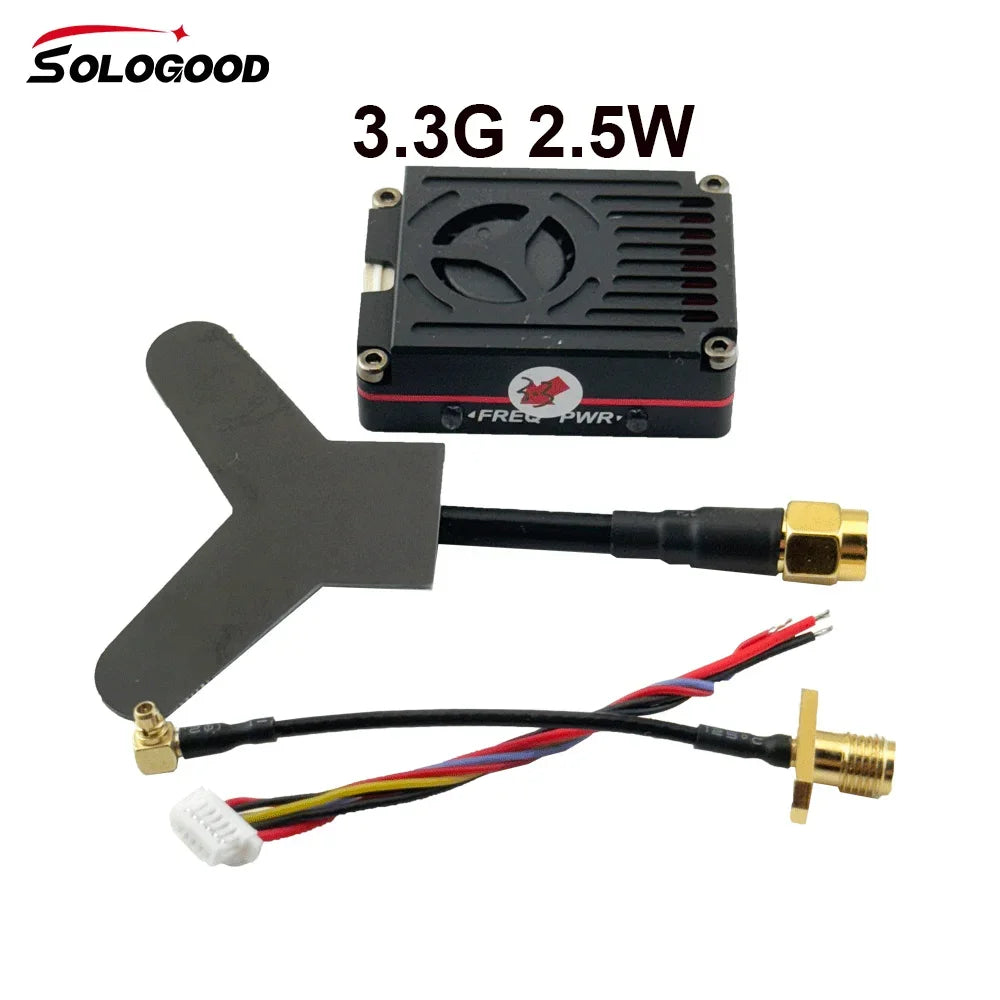 Long Range 3.3GHz 2.5W FPV Video Transmitter VTX 8CH 4000mW 3.3G VRX Receiver Kit for FPV RC Racing Drone Goggles