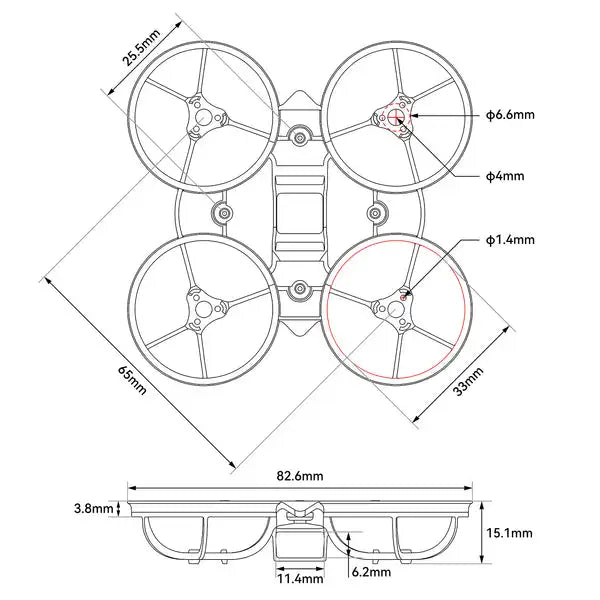 BETAFPV Air65 II Brushless Whoop Frame
