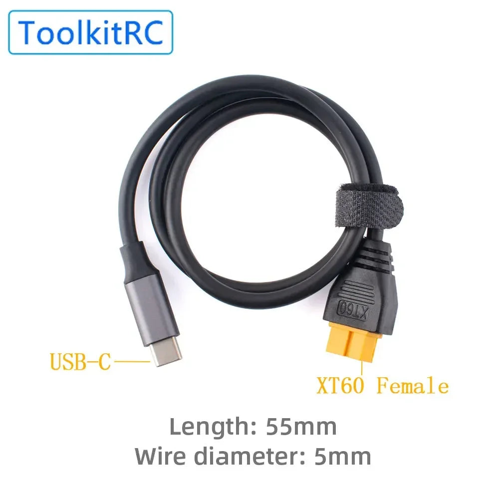 Toolkitrc SC100 Type-C Om XT60 Female Oplaadkabel Voor Toolkitrc M7 M6 M6D M8S Charger