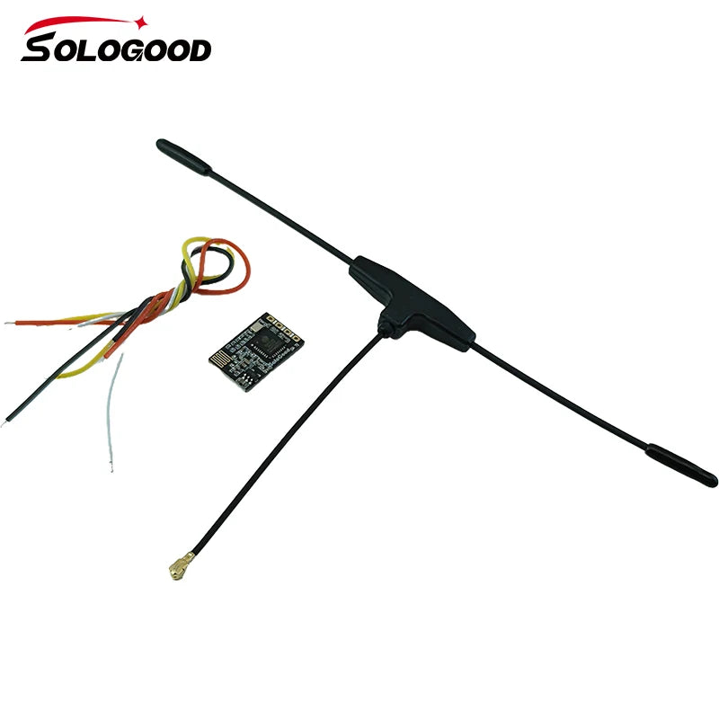 SoloGood ELRS 750MHz 868MHz Receiver With T type Antenn MCU ESP8285 50mW Telemetry Power for RC Racing Drone