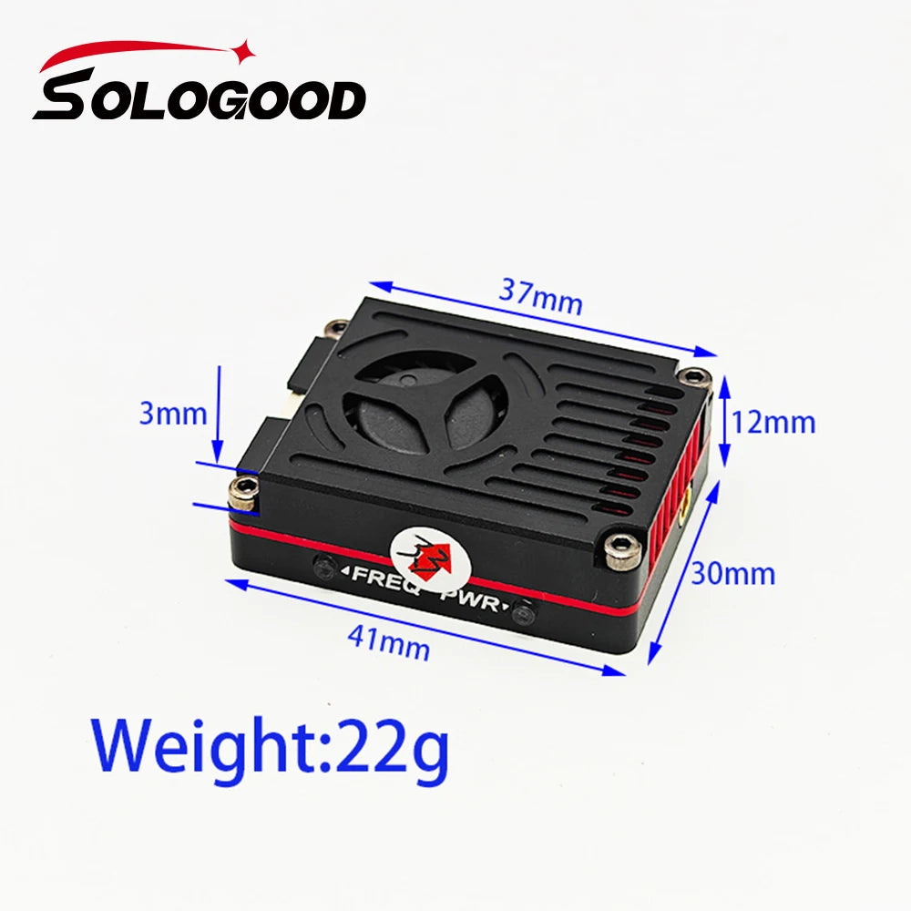 SoloGood Long Range 3.3GHz 3W FPV Video Transmitter VTX 8CH 4000mW 3.3G VRX Receiver Kit for FPV RC Racing Drone Goggles