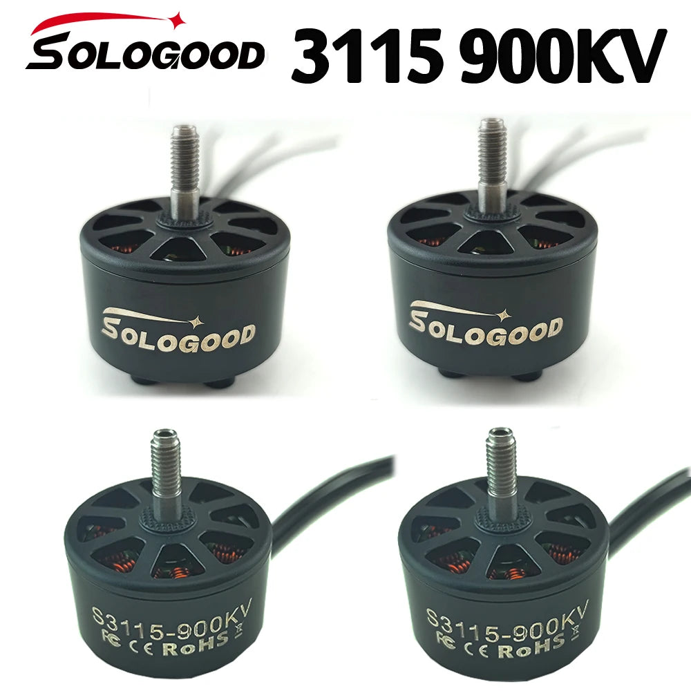 SoloGood 3115 900KV Brushless Motor 6S LIPO for FPV Freestyle 9inch 10inch Long Range Cinelifter Drones RC Model