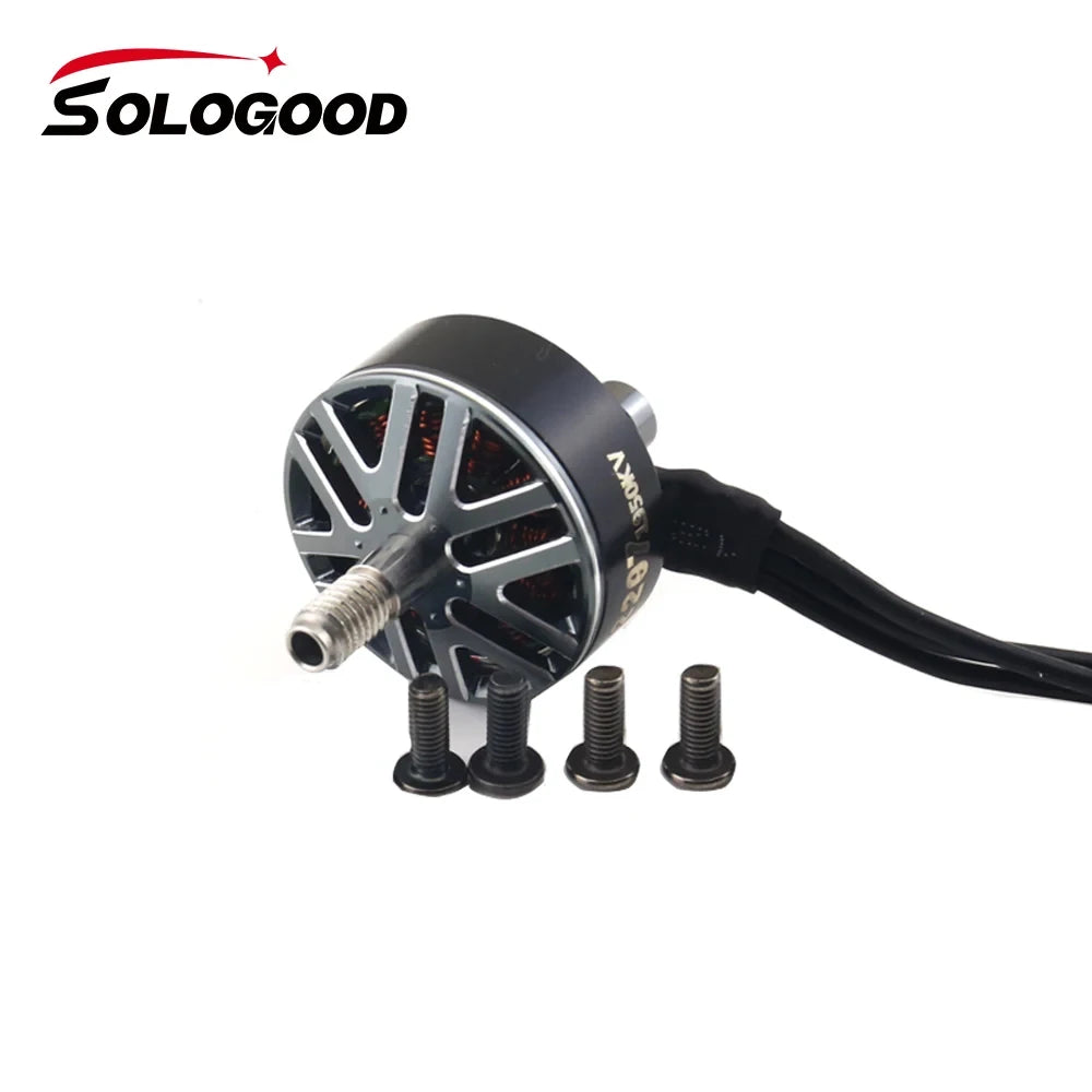 SoloGood 2207 1950KV 2550KV 2-6S Lipo Unibell Brushless Motor 12N14P 5mm Shaft Compatible 5 Inch Propeller for FPV Racing Drone