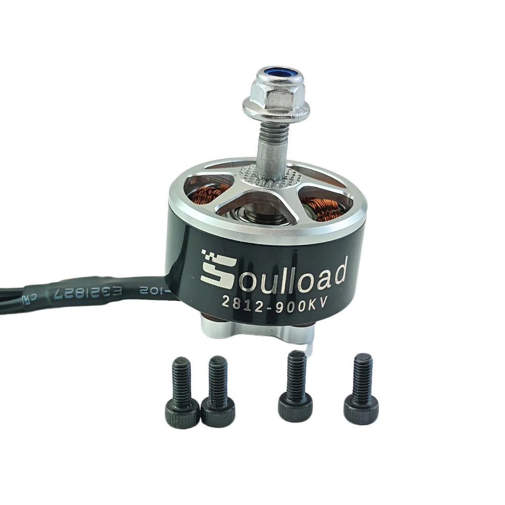 4pcs Soulload 2812 900KV Brushless Motor 5-8S CNC 6061-T6 Aluminum Bell 7-9inch Propeller for RC FPV Drone