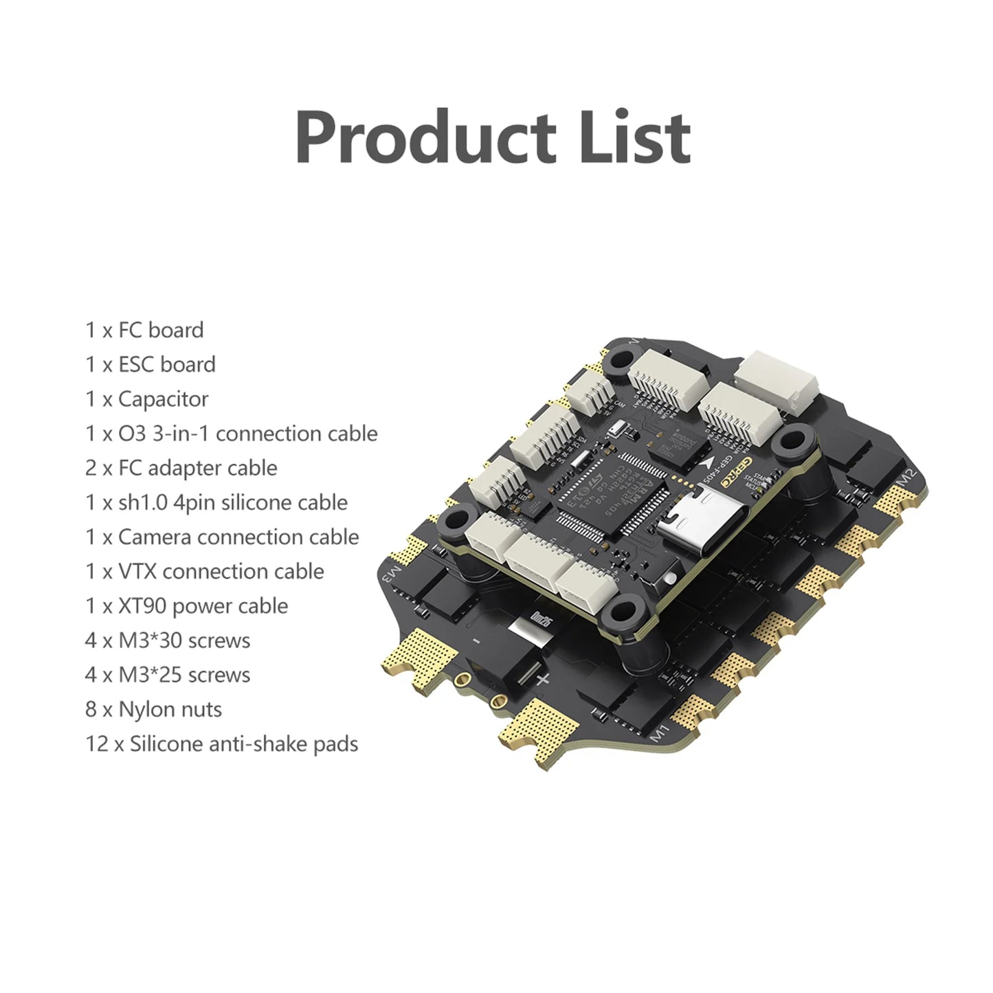 GEPRC TAKER F405 BLS 100A 8S STACK 4IN1 ESC Black Box Data Analyze Record Flight Barometer Integrated LC Filter Racing FPV Drone