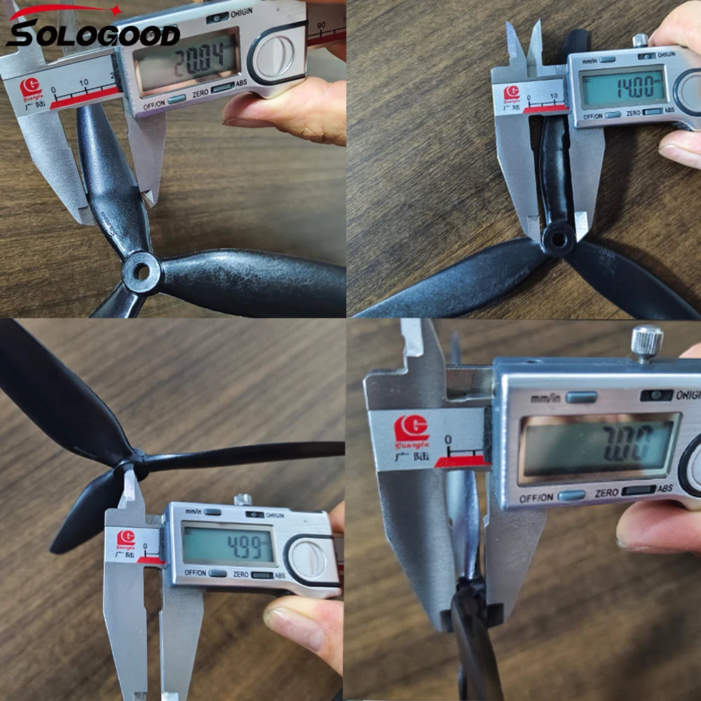 4Pcs/2Pairs SoloGood 7040 7 Inch 3-Blade 7X4X3 CW CCW Glass Fiber Nylon Propeller for RC FPV Racing Quadcopter