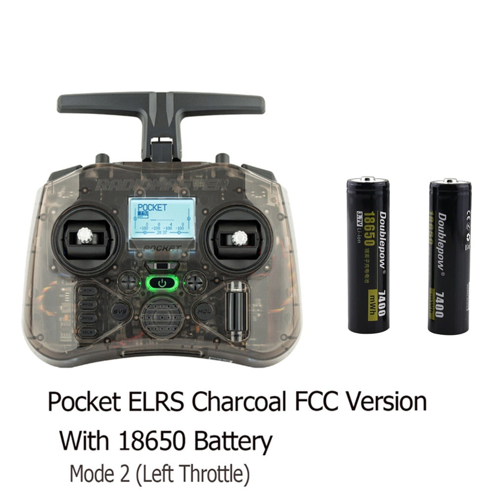 Radiomaster Pocket FCC Version Hall Gimbal Transmitter Remote Control Portable Lightweight Built In LED Light Foldable Antenna