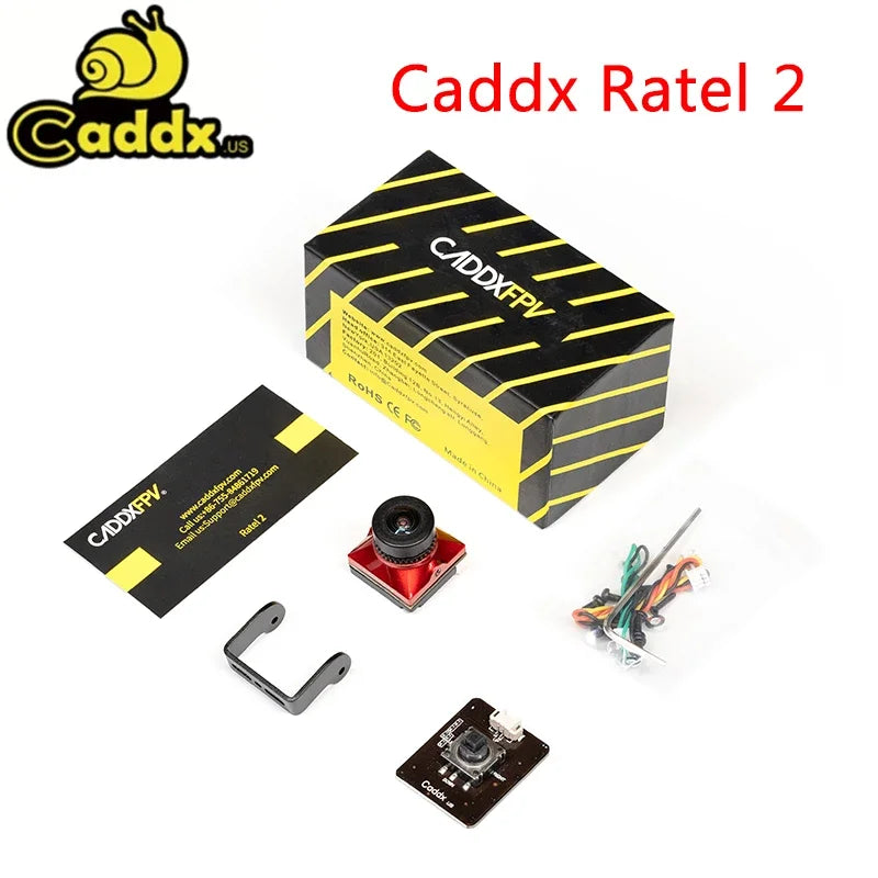 Caddx Ratel 2 1/1.8'' Starlight 1200TVL 19*19mm 2.1mm NTSC PAL 16:9 4:3 Switchable Super WDR FPV Micro Camera for FPV Racing