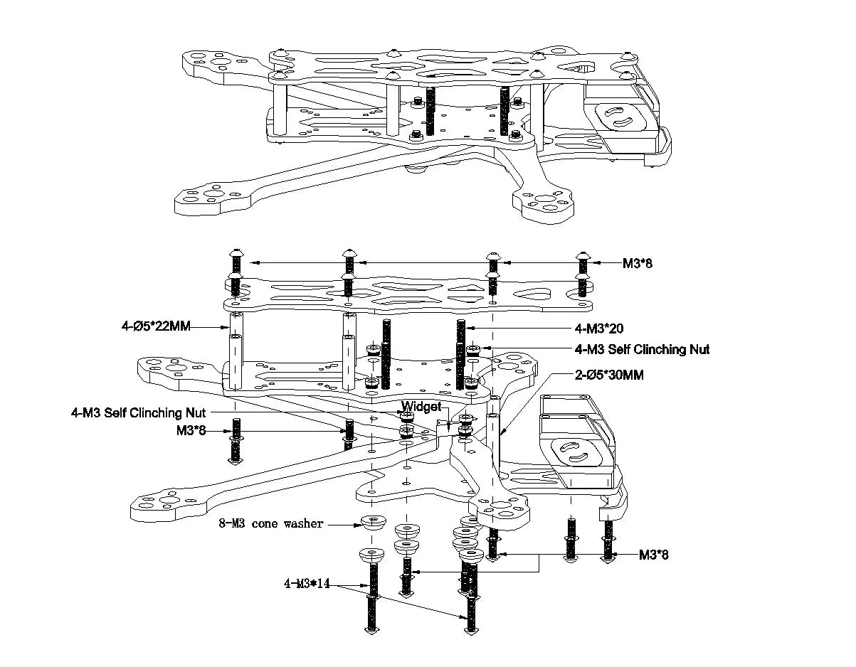 SoloGood APEX DC Frame Kit Quadcopter for CADDX Vista Polar Nebula Pro RunCam Link Phoenix DJI O3 Air Unit 2306 Motor