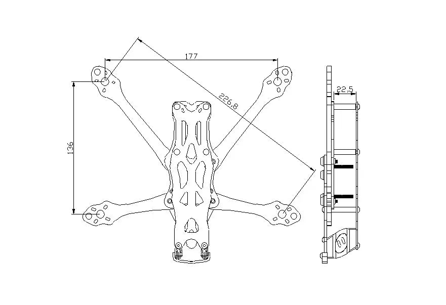 SoloGood APEX DC Frame Kit Quadcopter for CADDX Vista Polar Nebula Pro RunCam Link Phoenix DJI O3 Air Unit 2306 Motor