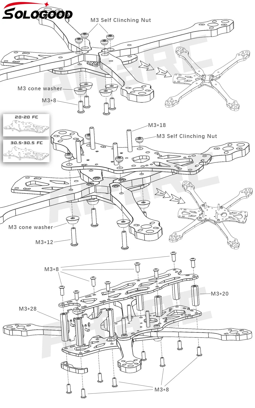 SoloGood APEX HD5 Frame 5inch lightweight FPV Freestyle Frame compatible with DJI O3 Air Unit CADDX vista for HD Drone Quadcopte