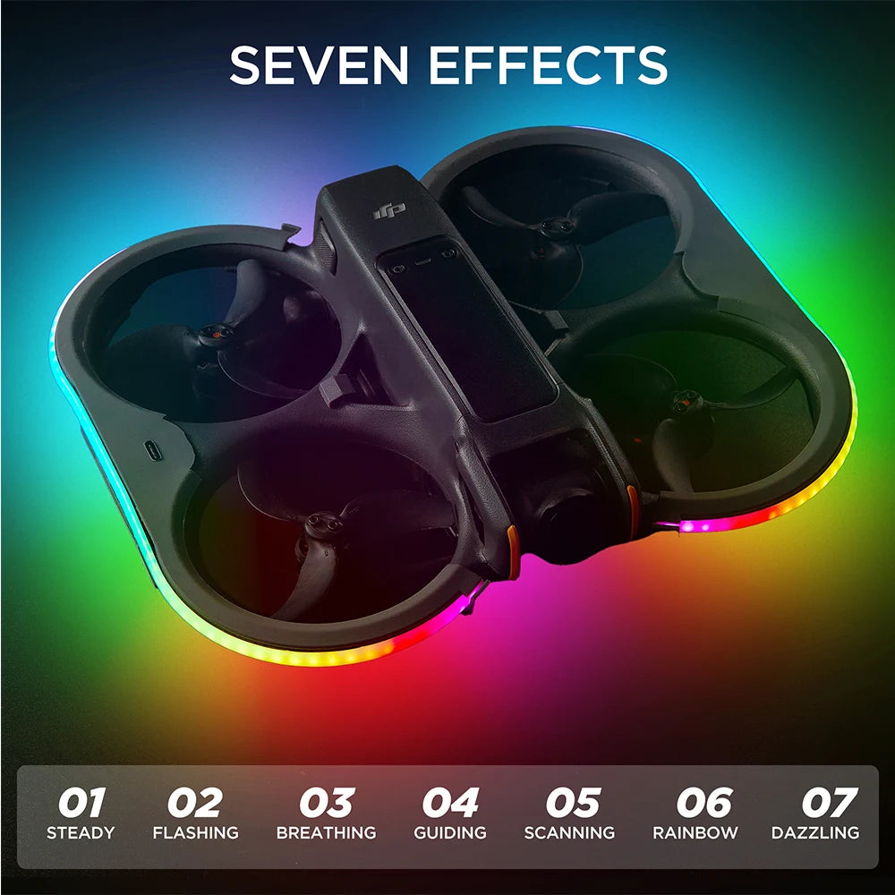 VIFLY Duct Guards with Colorful LED Strip for DJI Avata 2