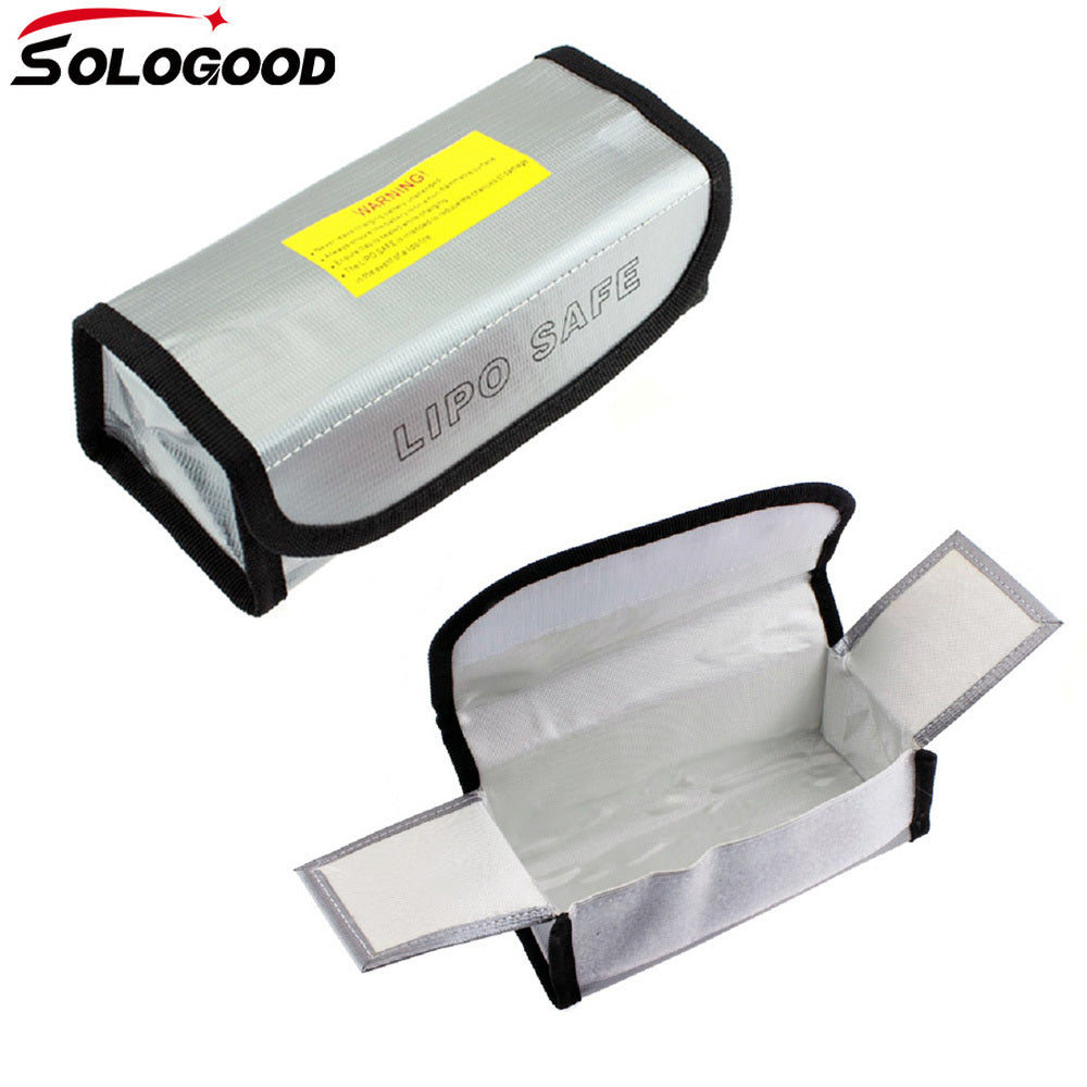 SoloGood LiPo Li-Po Battery Fireproof Safety Guard Safe Bag 125*64*50MM 185*75*60MM Helicopters Levert Dropship For RC Drone