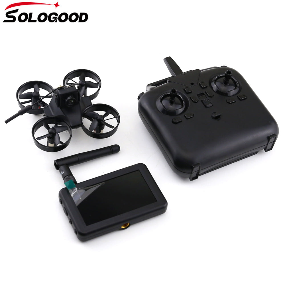 SoloGood RTF Micro FPV RC Racing Quadcopter Toys w/ 5.8G S2 800TVL 40CH Camera / 3Inch LCD Screen Auto Search Monitor Drone