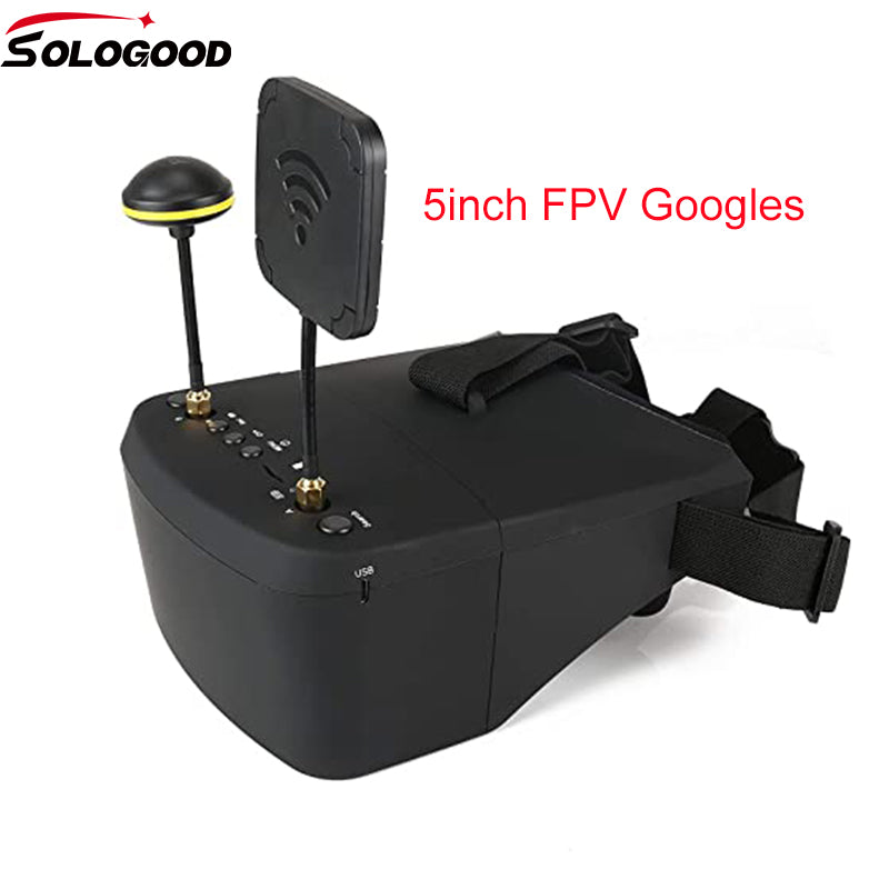 EV800D FPV Goggles with DVR 5.8G 40CH 5 Inch 800x480 Diversity Video SoloGood.RC