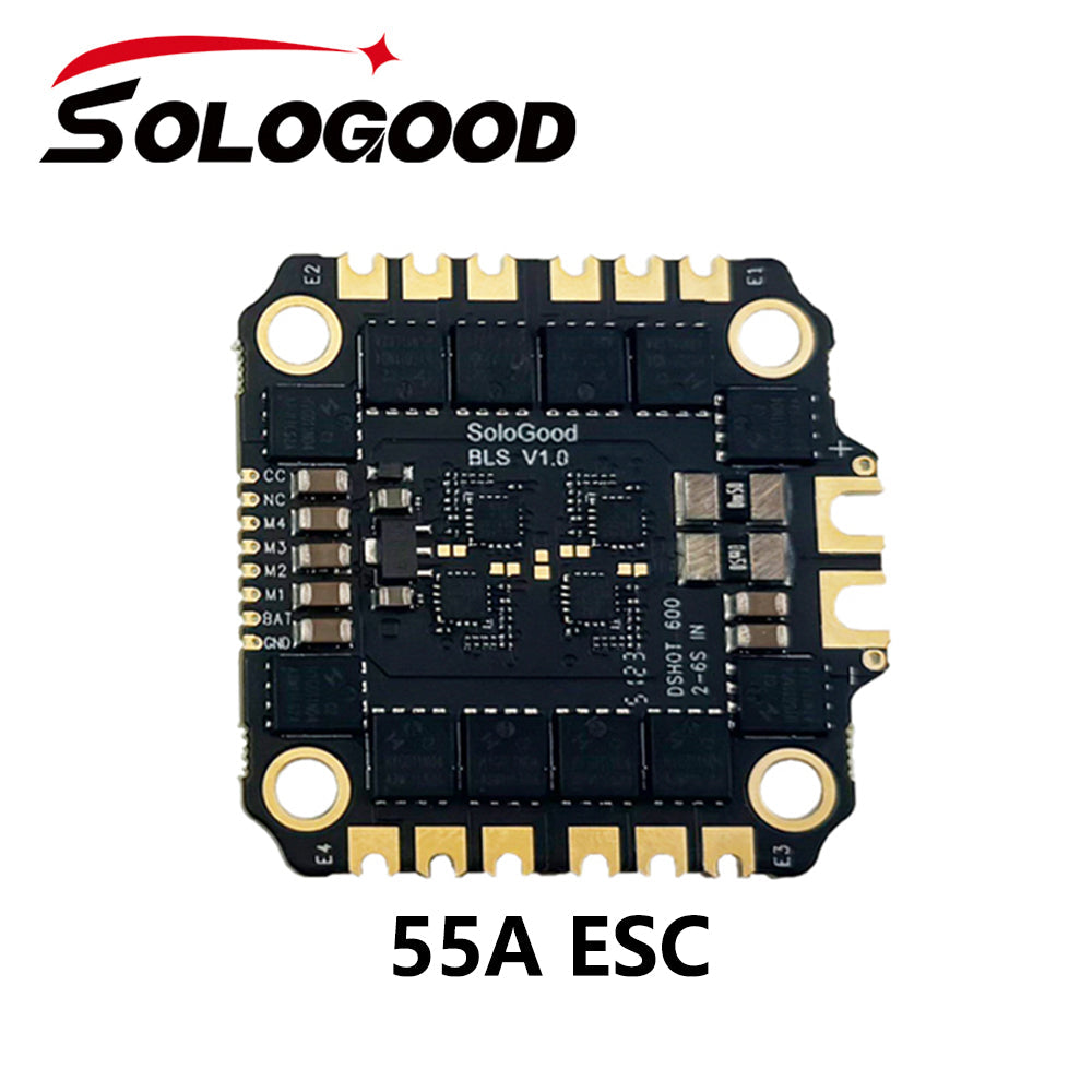 SoloGood F405 55A Stack ICM42688P F405 Flight Controller BLHELI_S 55A 4in1 ESC 30.5X30.5mm 2-6S