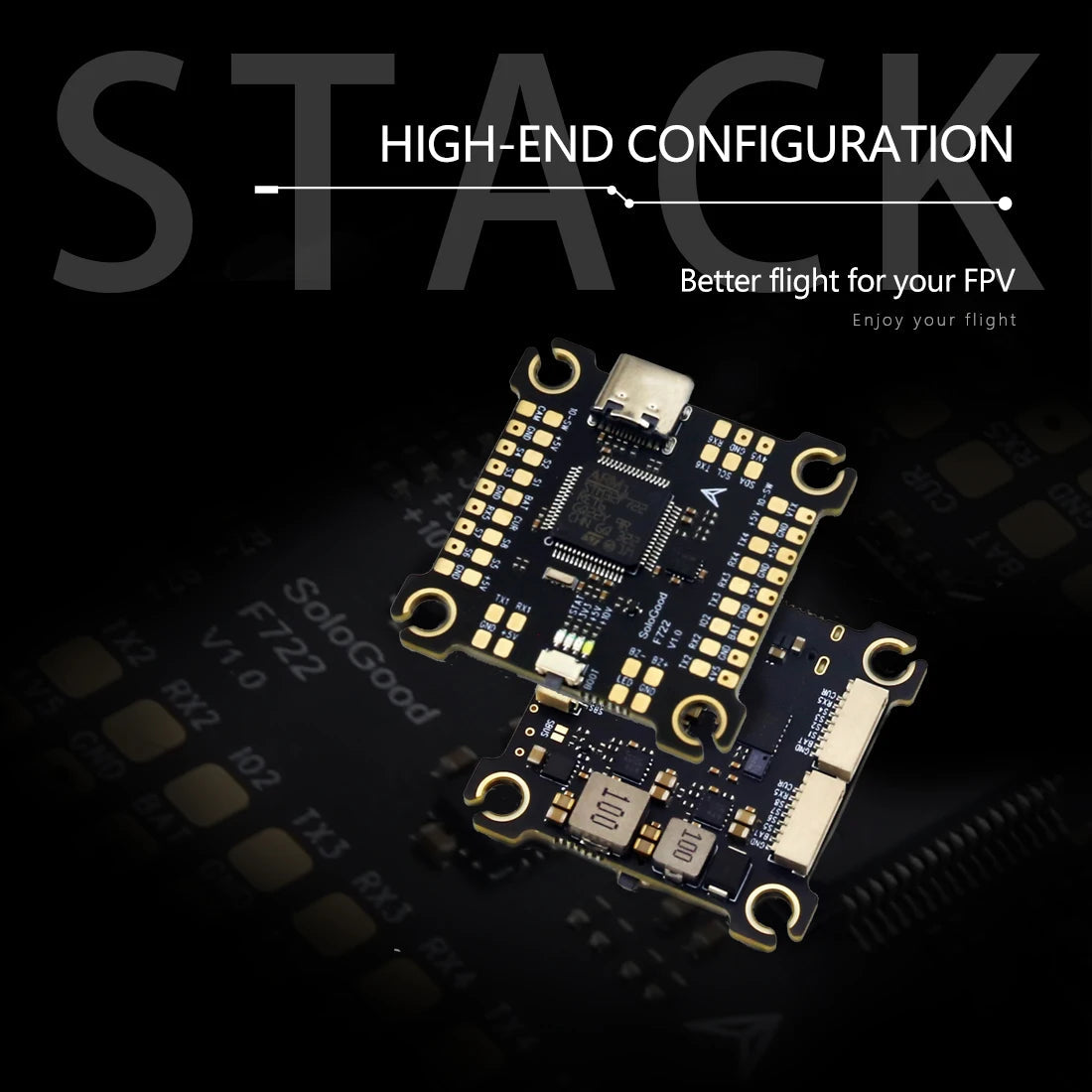 SoloGood F722 Stack ICM42688P F722 Flight Controller BLHELI_S 60A 4in1 ESC 30.5X30.5mm 2-6S