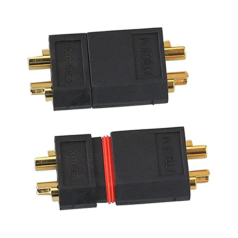 10 Pairs Amass Black XT60W Waterproof Plug Gold-Plated Bullet Connectors Male and Female for RC Aircraft Drone Lipo Battery Spar