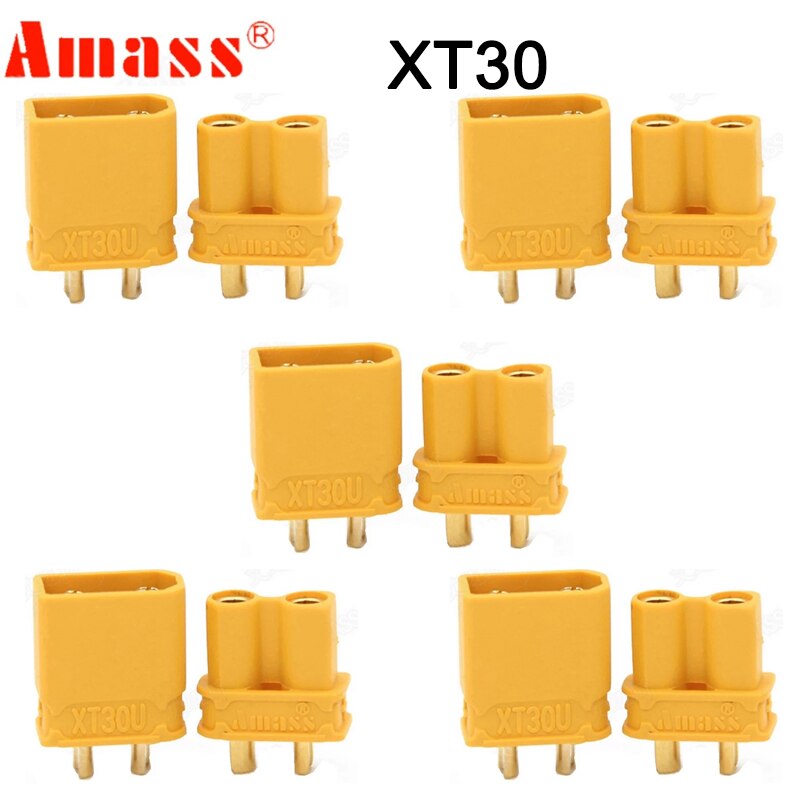5 Pair Amass XT60 XT60H XT90S XT90 XT30 MR30 MR60 MT30 MT60 XT60I XT60PW XT30PW T-type T Plug XT150 AS150 EC5 Plug Connector