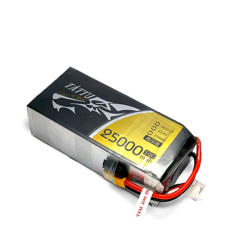 Tattu UAV HV Lipo Battery 22000mAh 25000mAh 32000mAh 6S 22.8V 25C 10C for Large Model Aircraft Experimental Robots Dynamics