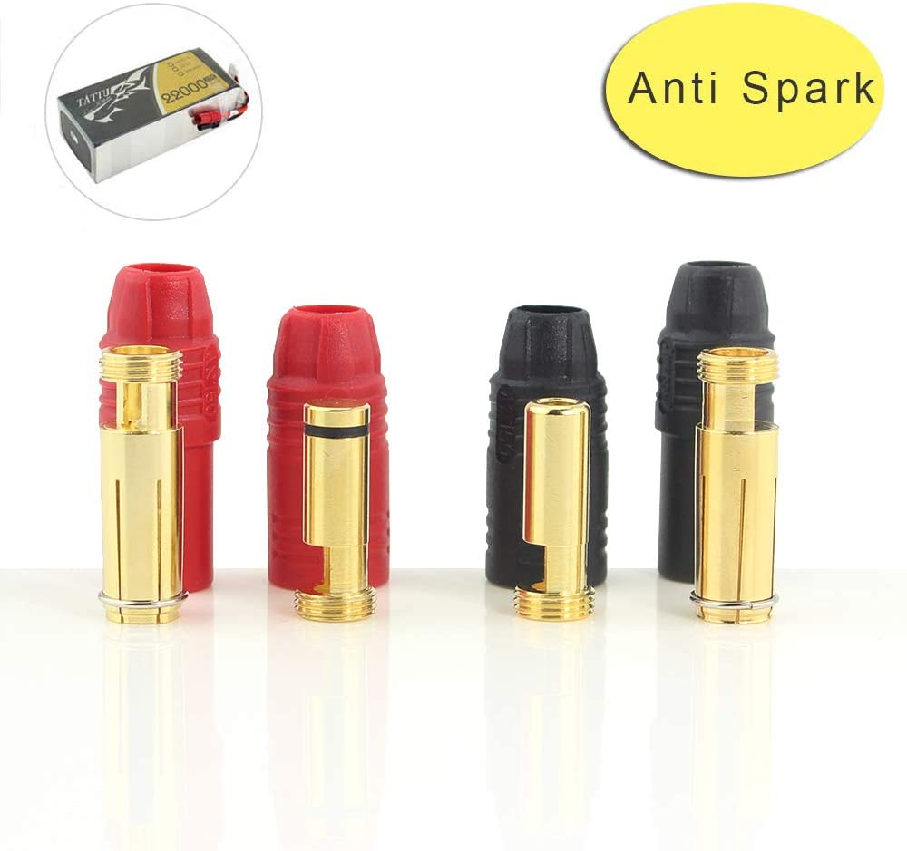 2Pairs 6Pairs Amass AS150 Male Female Anti Spark Connector 7mm Gold Plated Banana Plug Set for Battery ESC and Charge Lead