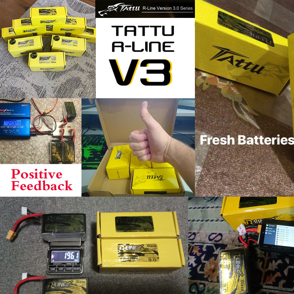 Tattu R-line Rline V3 3.0 120C 1050/1300/1550/1800/2000mAh 4S 5S 6S Lipo Battery Strap XT60 Plug FPV Racing Drone RC Quadcopter